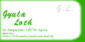 gyula loth business card